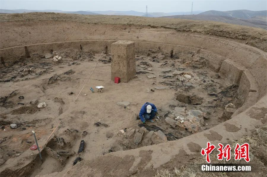 En el condado de Wuchuan (Hohhot) se excavó el yacimiento de sacrificios al Cielo de un emperador de la dinastía Wei del Norte. (CNS/ Liu Wenhua)